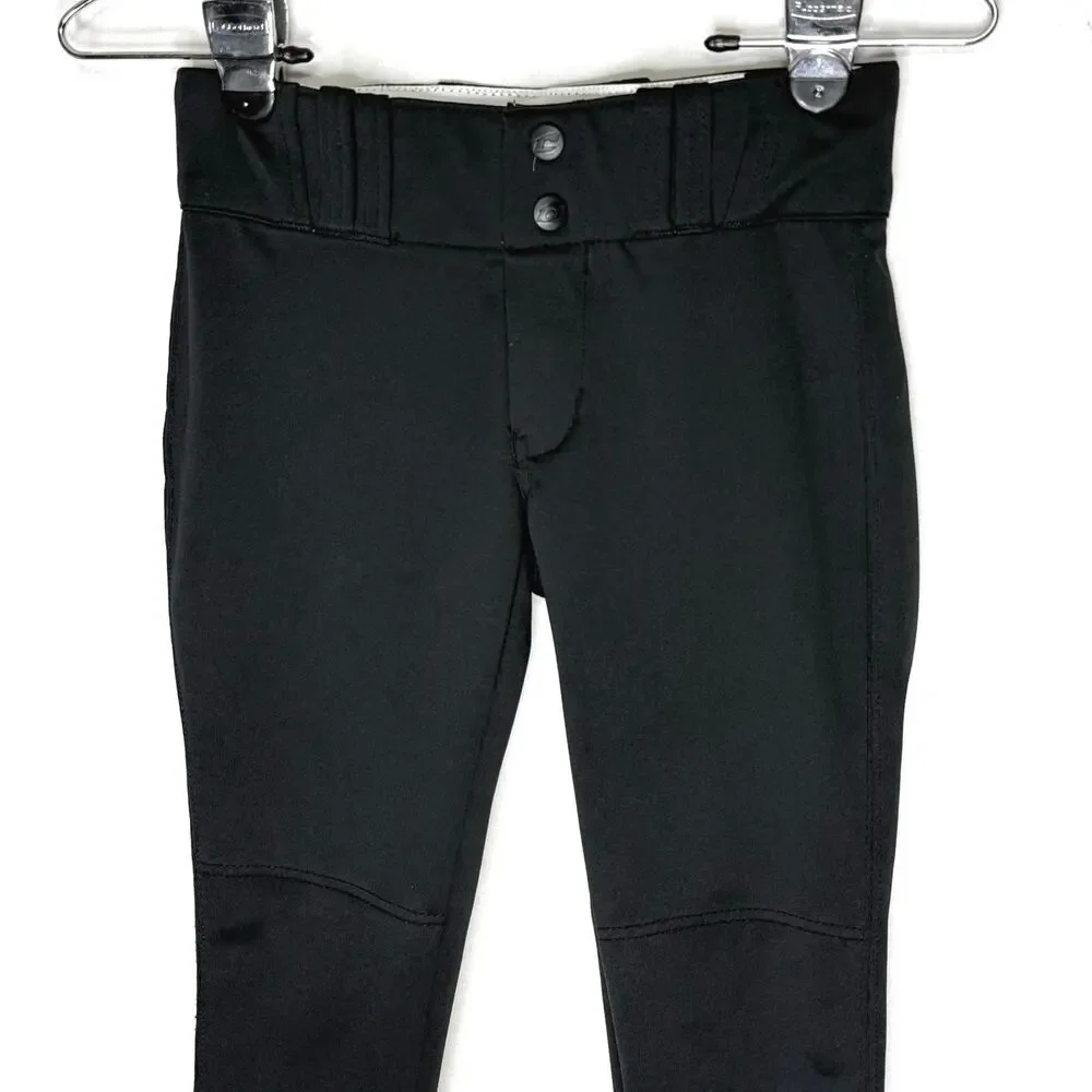 Girls Champro Softball Tournament Pants M Medium Black 3/4 Length Youth Knickers